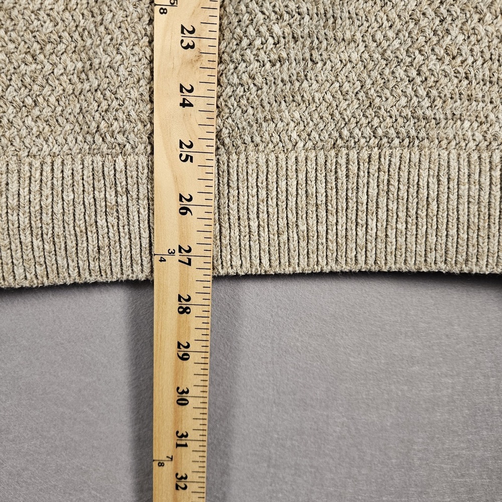 7 DIAMONDS Turnberry Mens XL Beige Cotton Blend Quarter Zip Knit Sweater - Picture 8 of 10